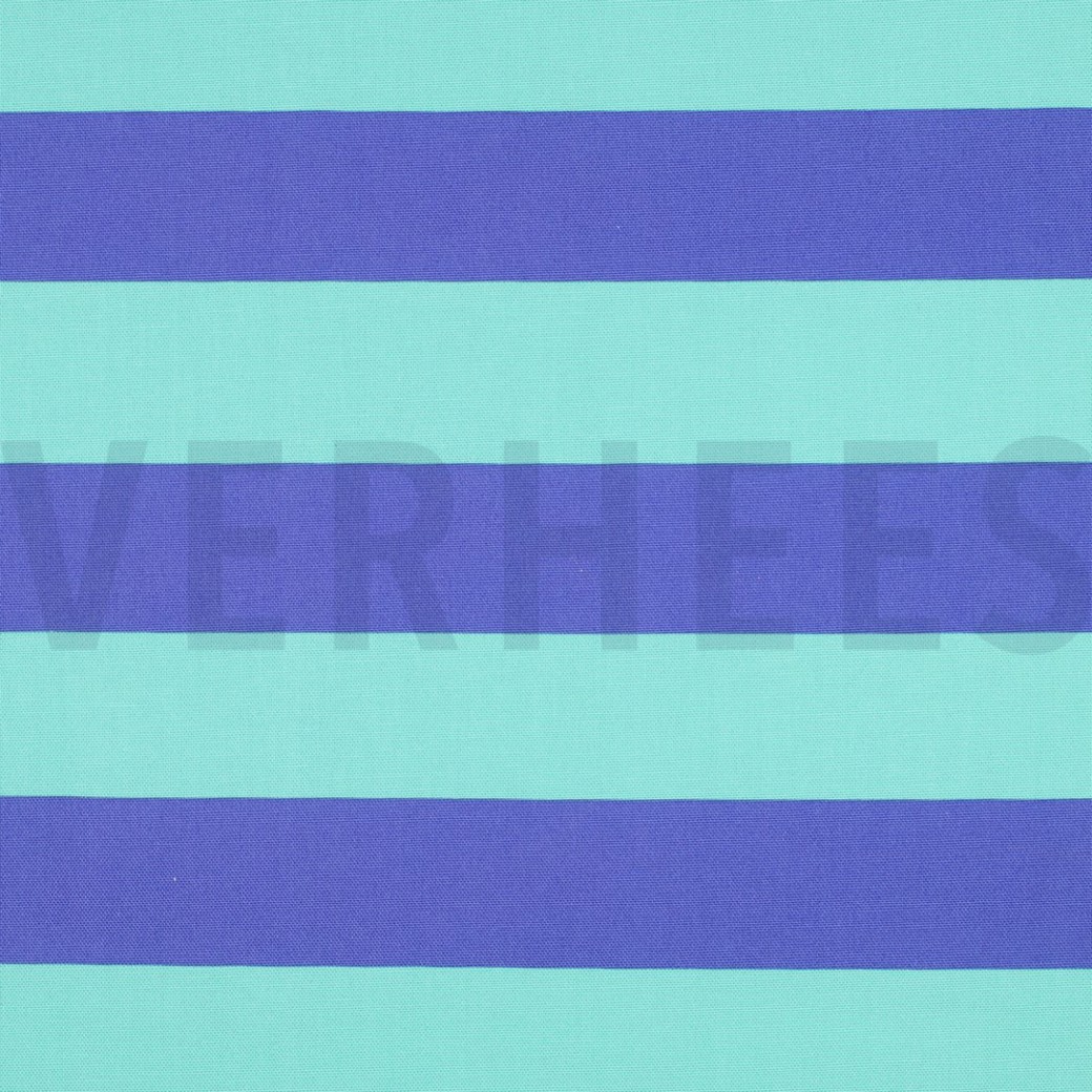 CANVAS STRIPES MINT/BLUE