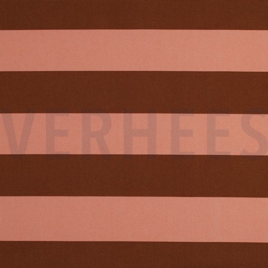 CANVAS STRIPES SALMON/ BROWN #7