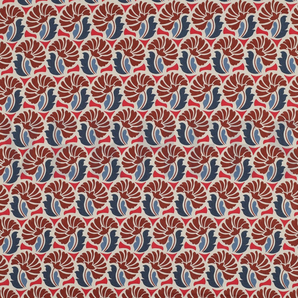 FINE POPLIN FLOWERS JEANS