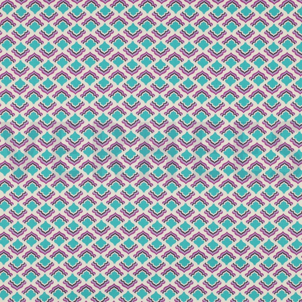 FINE POPLIN FLOWERS PURPLE