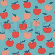 FINE POPLIN FRUIT LIGHT PETROL (thumbnail)