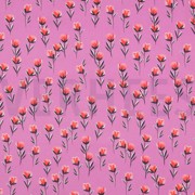 FINE POPLIN DIGITAL FLOWERS FUCHSIA (thumbnail)