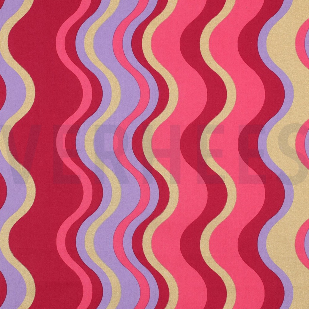 FINE POPLIN FOIL STRIPES LAVENDER