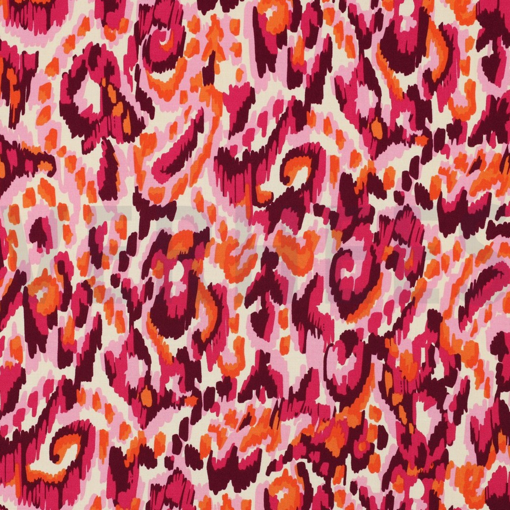 VISCOSE STRETCH IKAT FUCHSIA