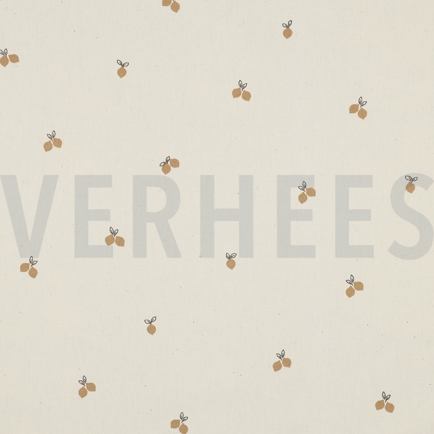 POPLIN GOTS NATURAL FRUITS NATURAL (hover)