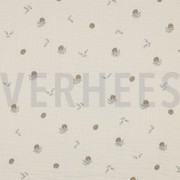 DOUBLE GAUZE GOTS FLOWERS NATURAL (thumbnail)