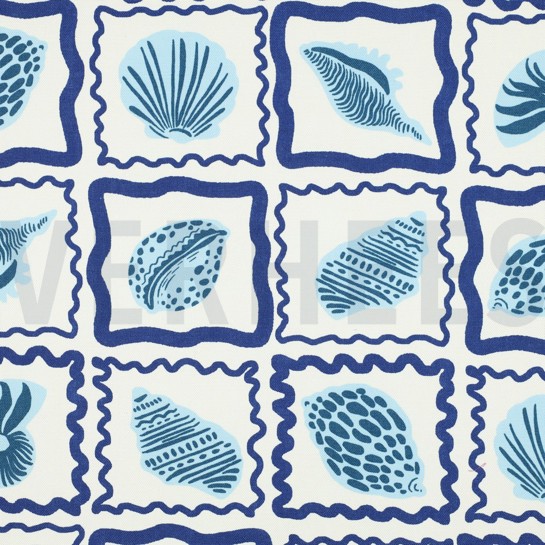 TOILE DÉCORATION COQUILLAGES BLANC CASSÉ #7