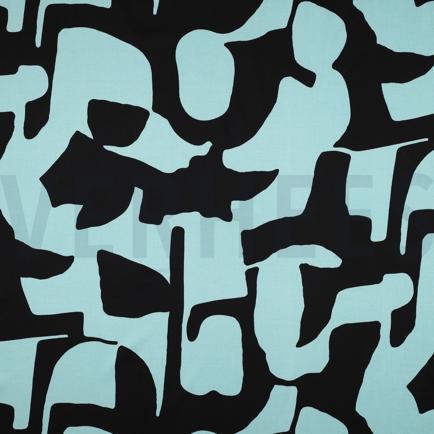 VISKOSE ROSELLA STRETCH GEOMETRISCH HELLBLAU (hover)