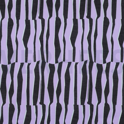 BAUMWOLLE VOILE GEOMETRISCH LAVENDEL (hover)