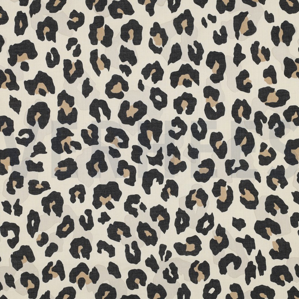 COTTON VOILE ANIMAL SKIN SAND