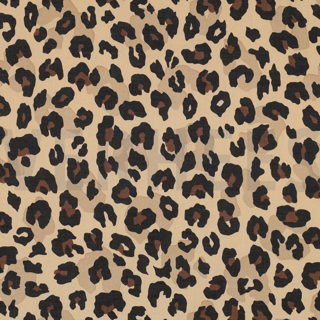 COTTON VOILE ANIMAL SKIN CAMEL