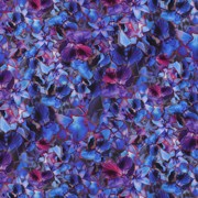 ROSELLA STRETCH DIGITAL FLOWERS COBALT (thumbnail)