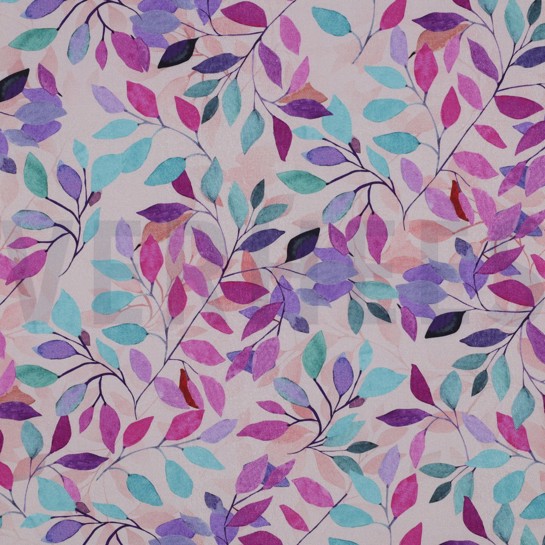 VISCOSE RADIANCE DIGITAL LEAVES LAVENDER #7