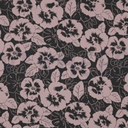 JERSEY MELANGE FLOWERS ANTHRACITE MELANGE (thumbnail)