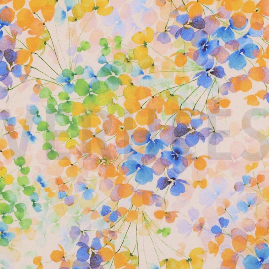 VISCOSE RADIANCE DIGITAAL BLADEREN GEEL #7