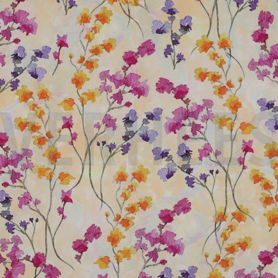 VISCOSE RADIANCE DIGITAAL BLOEMEN LICHTGEEL #7