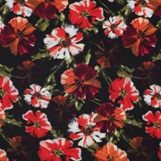 ROSELLA STRETCH DIGITAL FLOWERS BLACK (thumbnail)