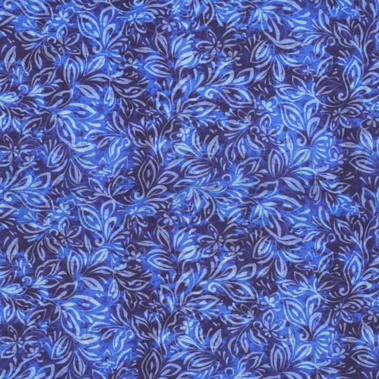 VISCOSE RADIANCE DIGITAL FLEURS BLEU MARINE #7