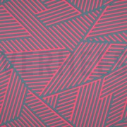 MAGNOLIA STRETCH GEOMETRIC PETROL/FUCHSIA (thumbnail)