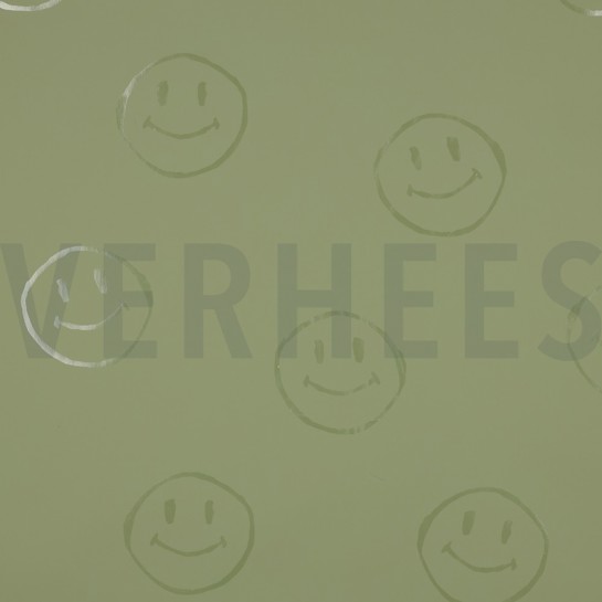 RAINCOAT HAPPY FACES ARMY GREEN #7