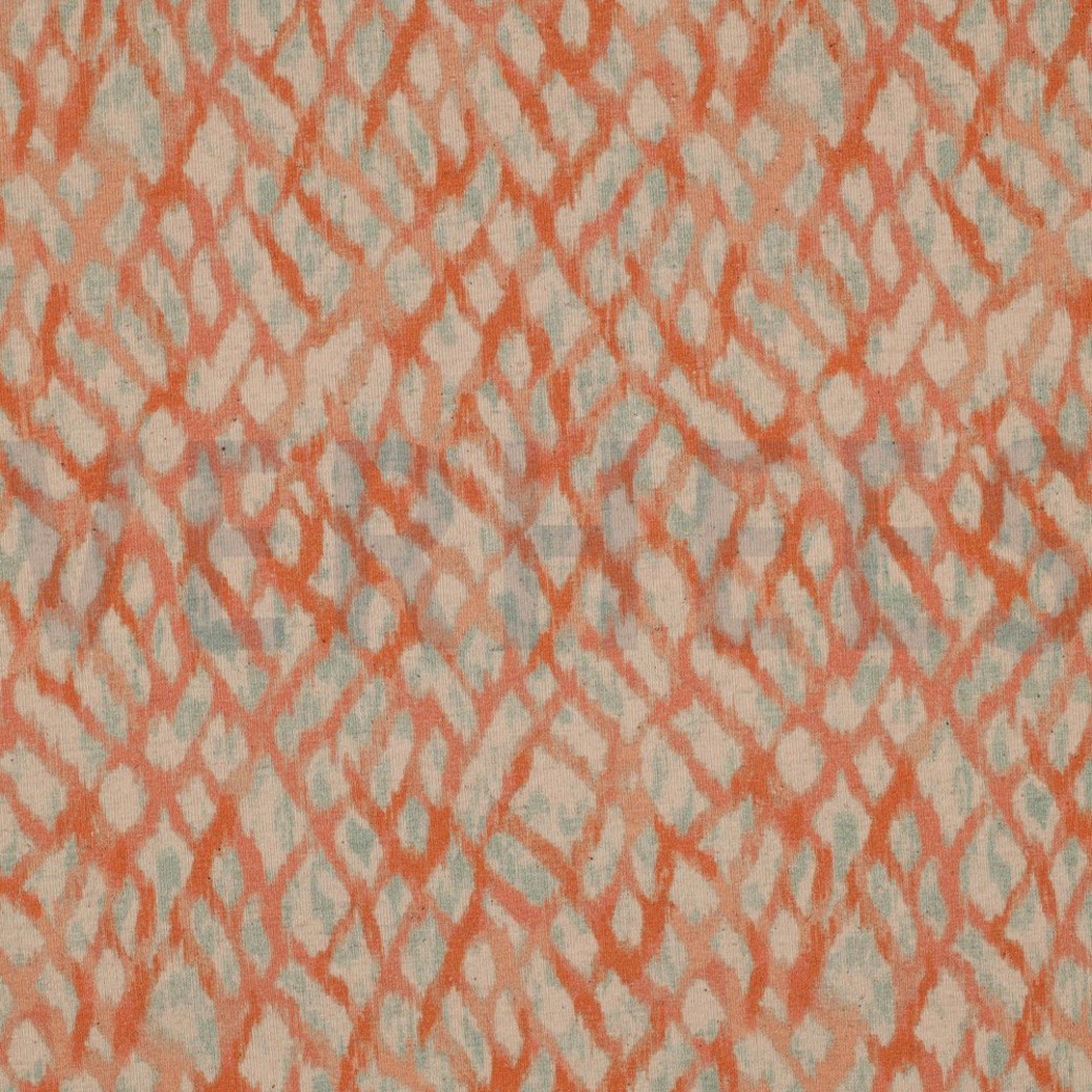LINEN JERSEY DIGITAL ANIMAL SKIN APRICOT