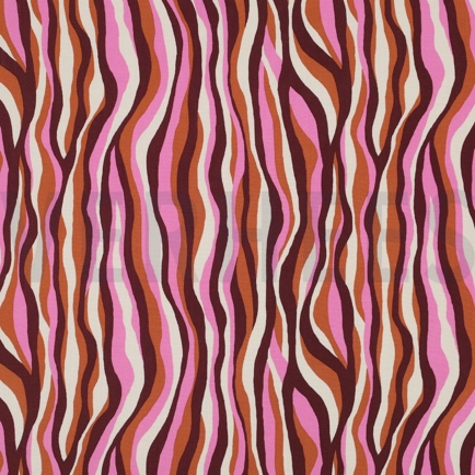 VISCOSE RADIANCE FLOWERS AND STRIPES RUST (hover)