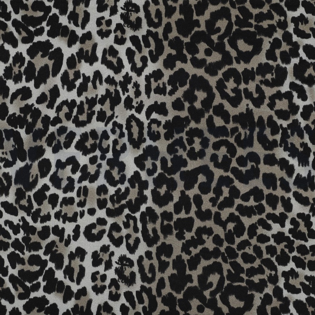 VISCOSE JERSEY DIGITAL ANIMAL SKIN BLACK