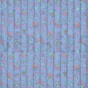 STEPPED DOUBLE GAUZE FLOWERS 2-SIDED LIGHT BLUE/MINT (thumbnail)