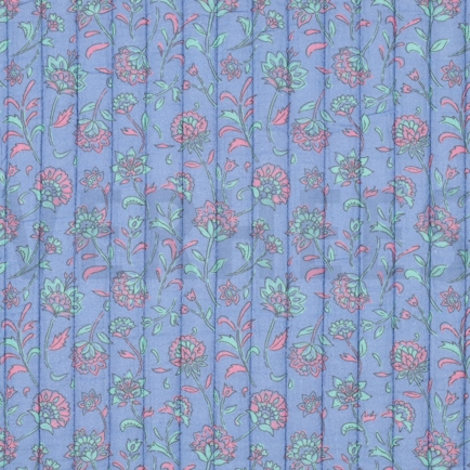 STEPPED DOUBLE GAUZE FLOWERS TWO-SIDED LIGHT BLUE/MINT (hover)