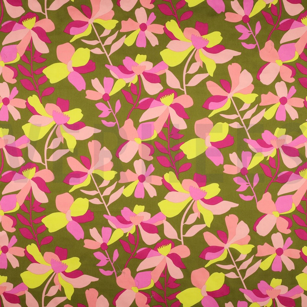 COTTON SATIN CLOVERDALE NERIDA HANSEN MOSS GREEN