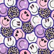 FRENCH TERRY DIGITAL HAPPY FACES PURPLE (thumbnail)