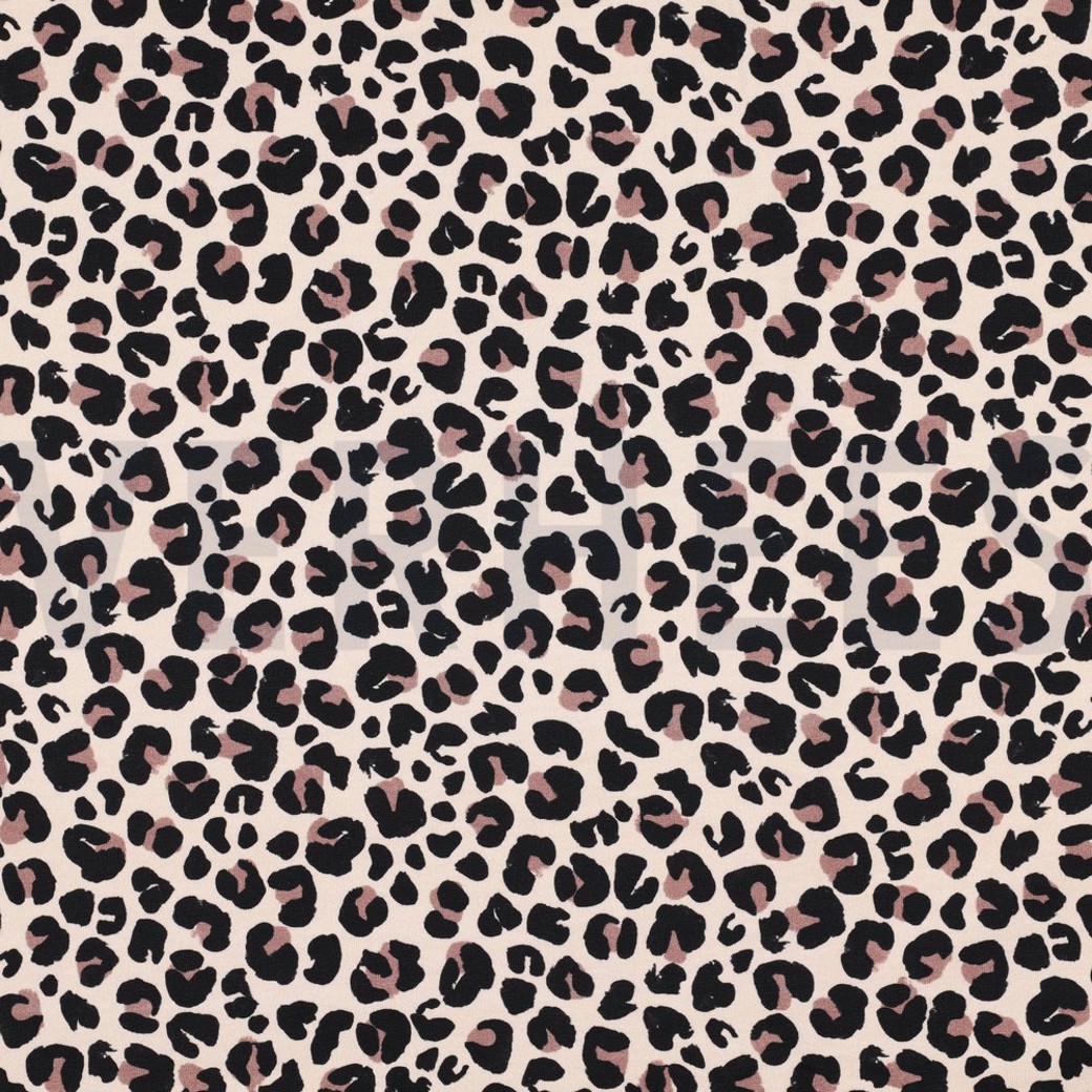 FRENCH TERRY DIGITAL HAPPY FACES BEIGE