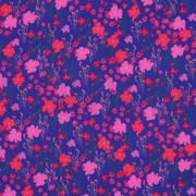 LENZING ECOVERO DIGITAL FLOWERS COBALT (thumbnail)