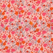 LENZING ECOVERO DIGITAL FLOWERS PEACH (thumbnail)
