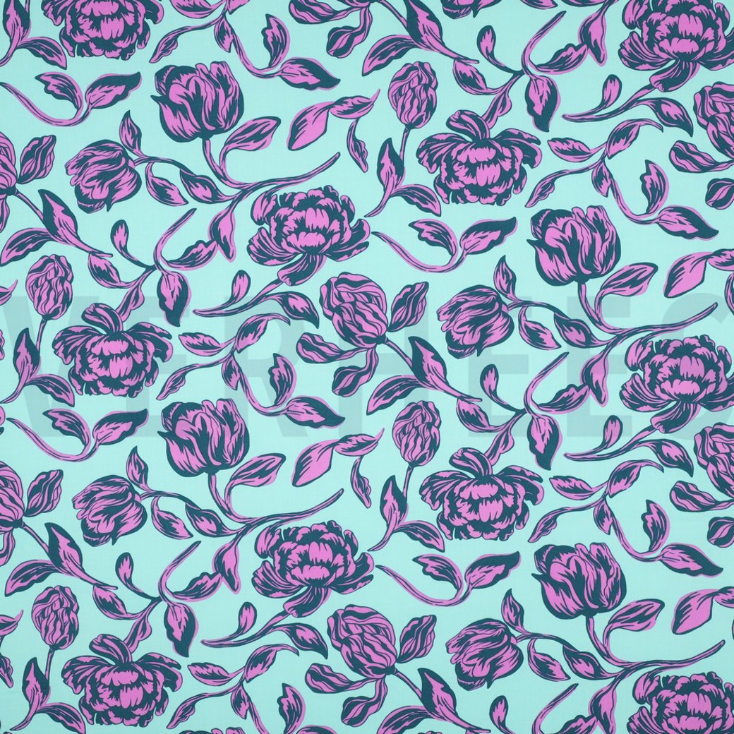 LENZING ECOVERO FLOWERS MINT