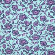 LENZING ECOVERO FLOWERS MINT (thumbnail)