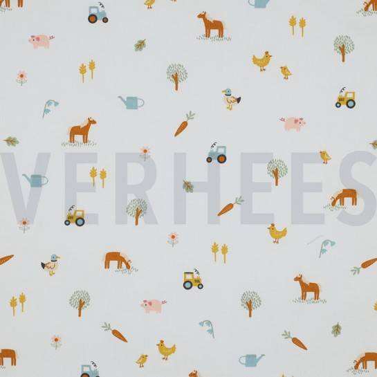 KATOENEN POPLIN BOERDERIJLEVEN WIT #7