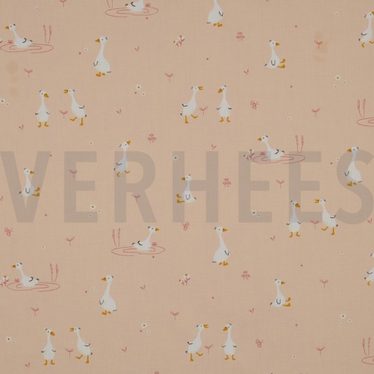 BAUMWOLLE POPELINE GANS PUDER #7