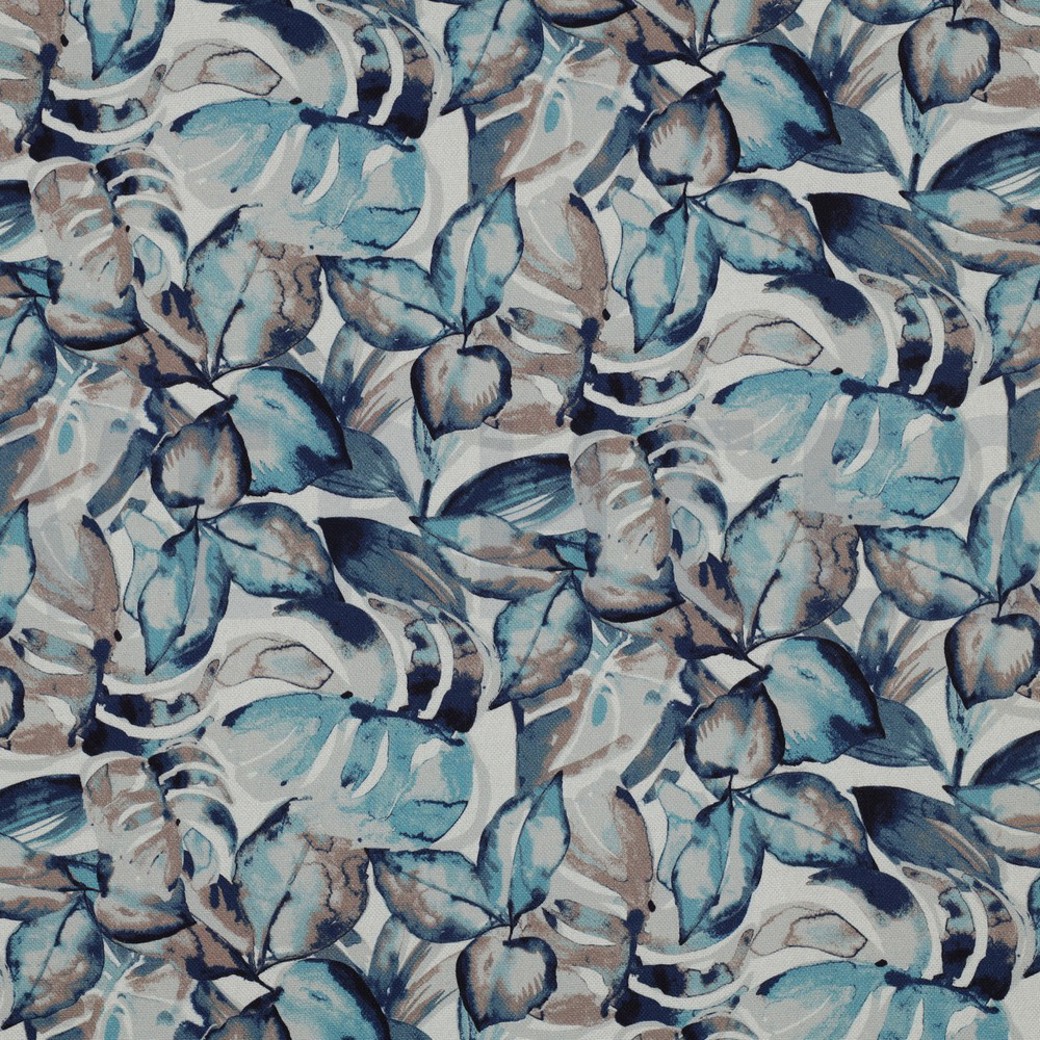 CANVAS DIGITAL LEAVES BLUE