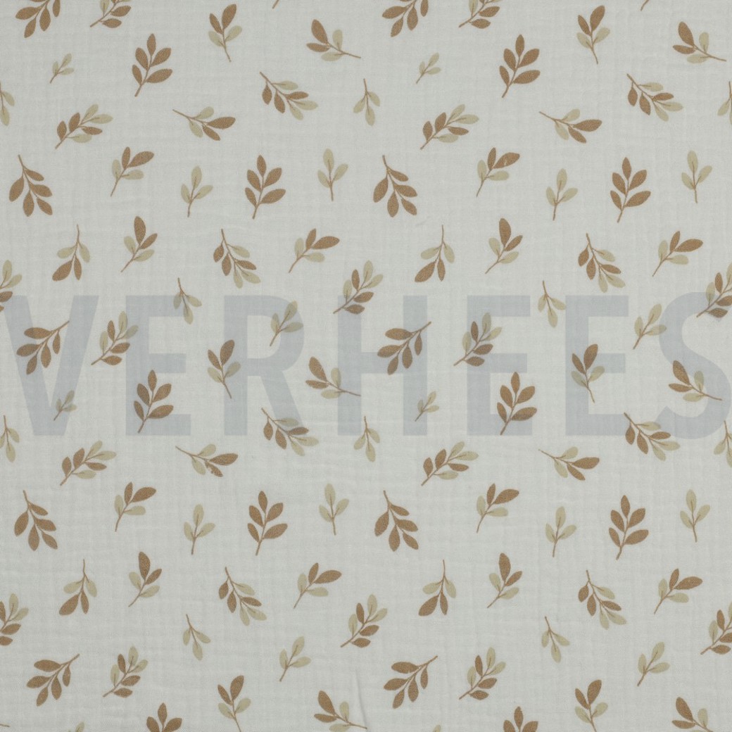 DOUBLE GAUZE LEAVES TAUPE