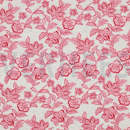 SWEAT MELANGE FLOWERS ECRU MELANGE-PINK (hover)