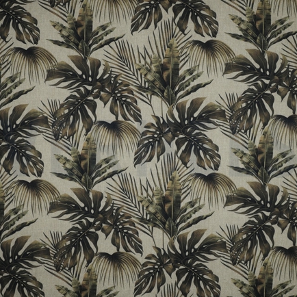 CANVAS DIGITAL TROPICAL LEAVES LINEN (hover)