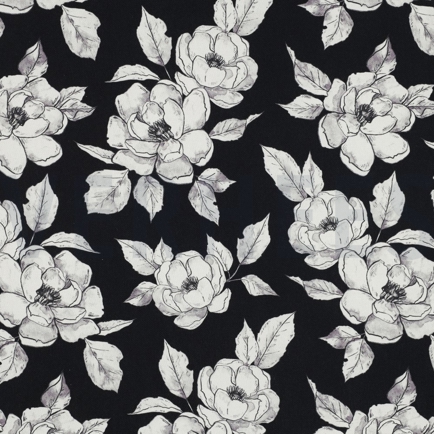 CANVAS DIGITAL FLOWERS BLACK (hover)