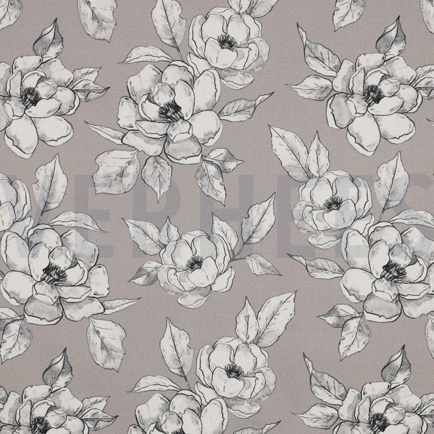 CANVAS DIGITAL FLOWERS TAUPE (hover)