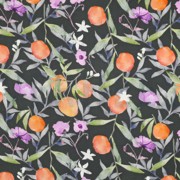 VISCOSE SATIN DIGITAL LEAVES DARK GREEN (thumbnail)