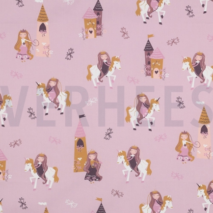 POPELINE DE COTON PRINCESSES ROSE (hover)