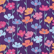 FRENCH TERRY FLOWERS PURPLE (thumbnail)