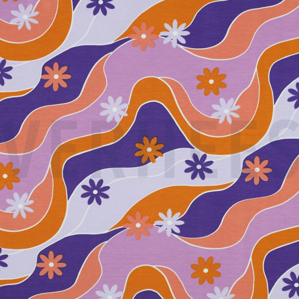 JERSEY FLOWERS LAVENDER