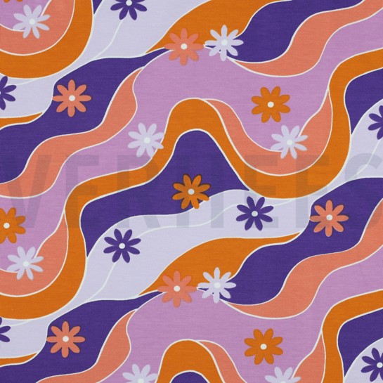 JERSEY FLOWERS LAVENDER #7