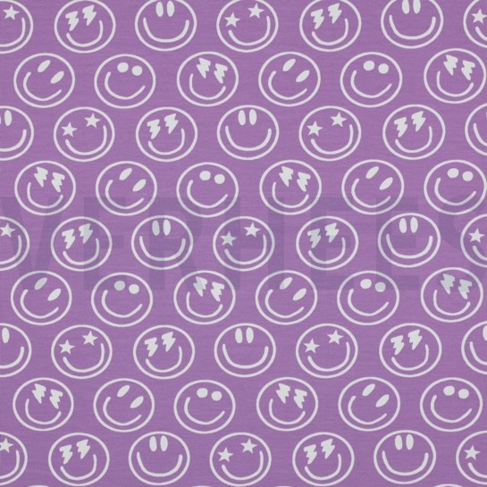 JERSEY SMILEYS LAVENDEL #7